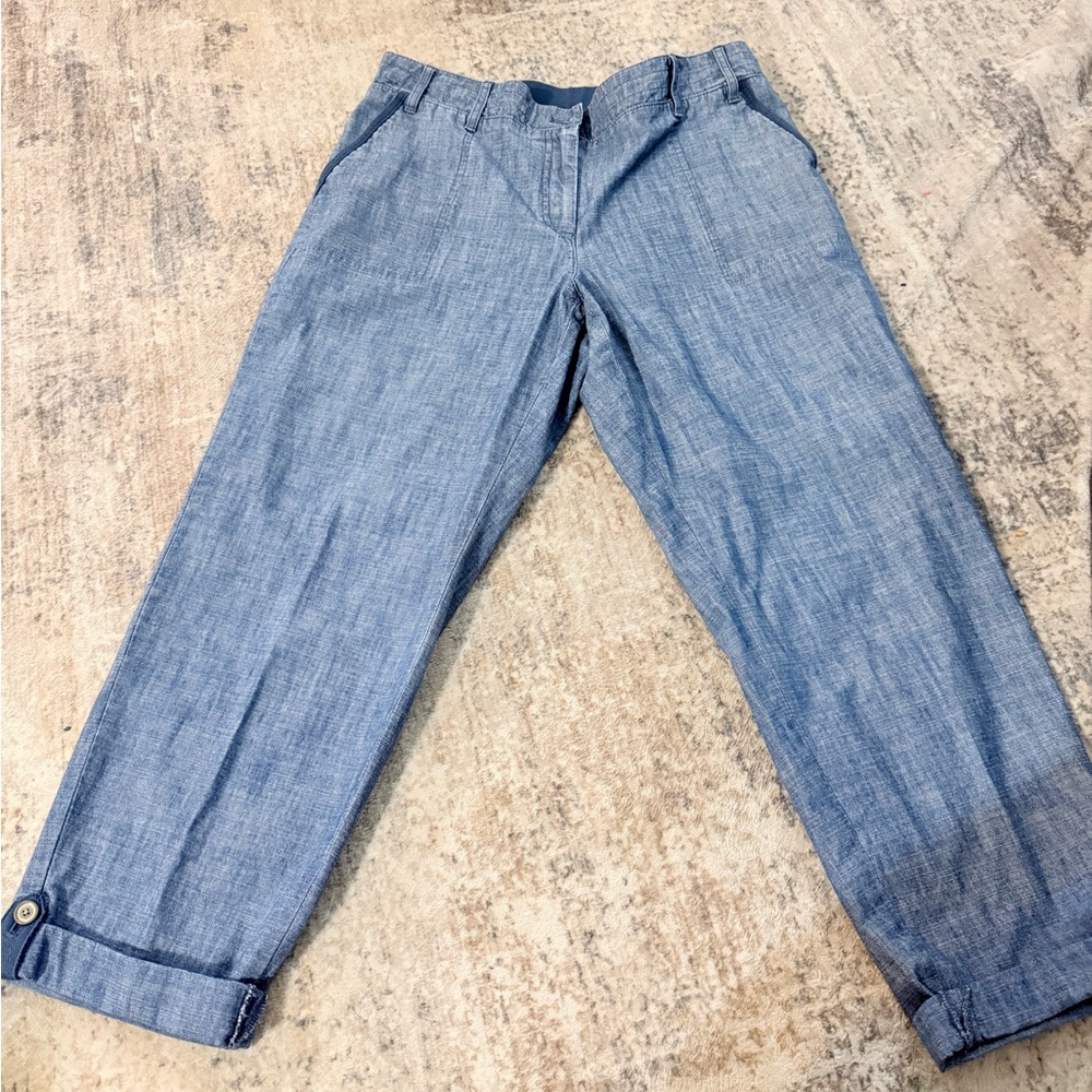 Talbots Sky Blue Linen Pants